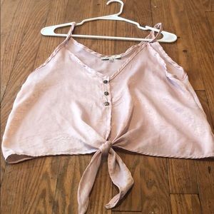 Blush Pink Satin Tank Top